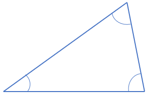 Spidsvinklet trekant, hvor alle vinkler er mindre end 90 grader